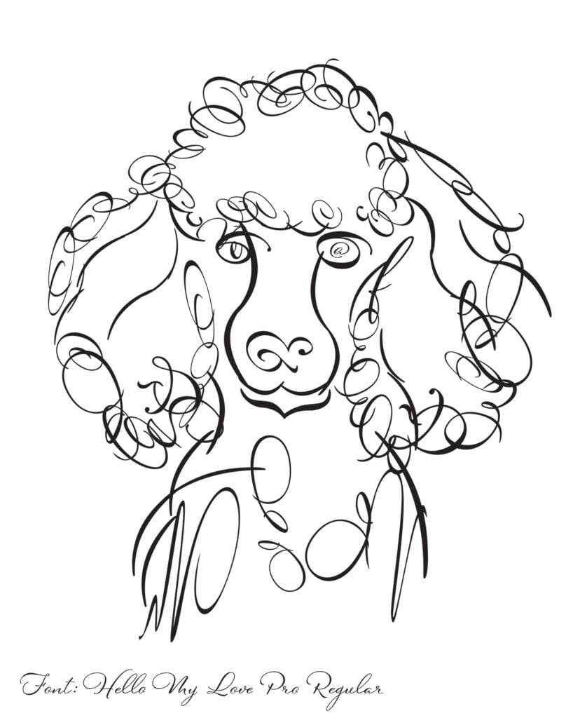 typographic poodle